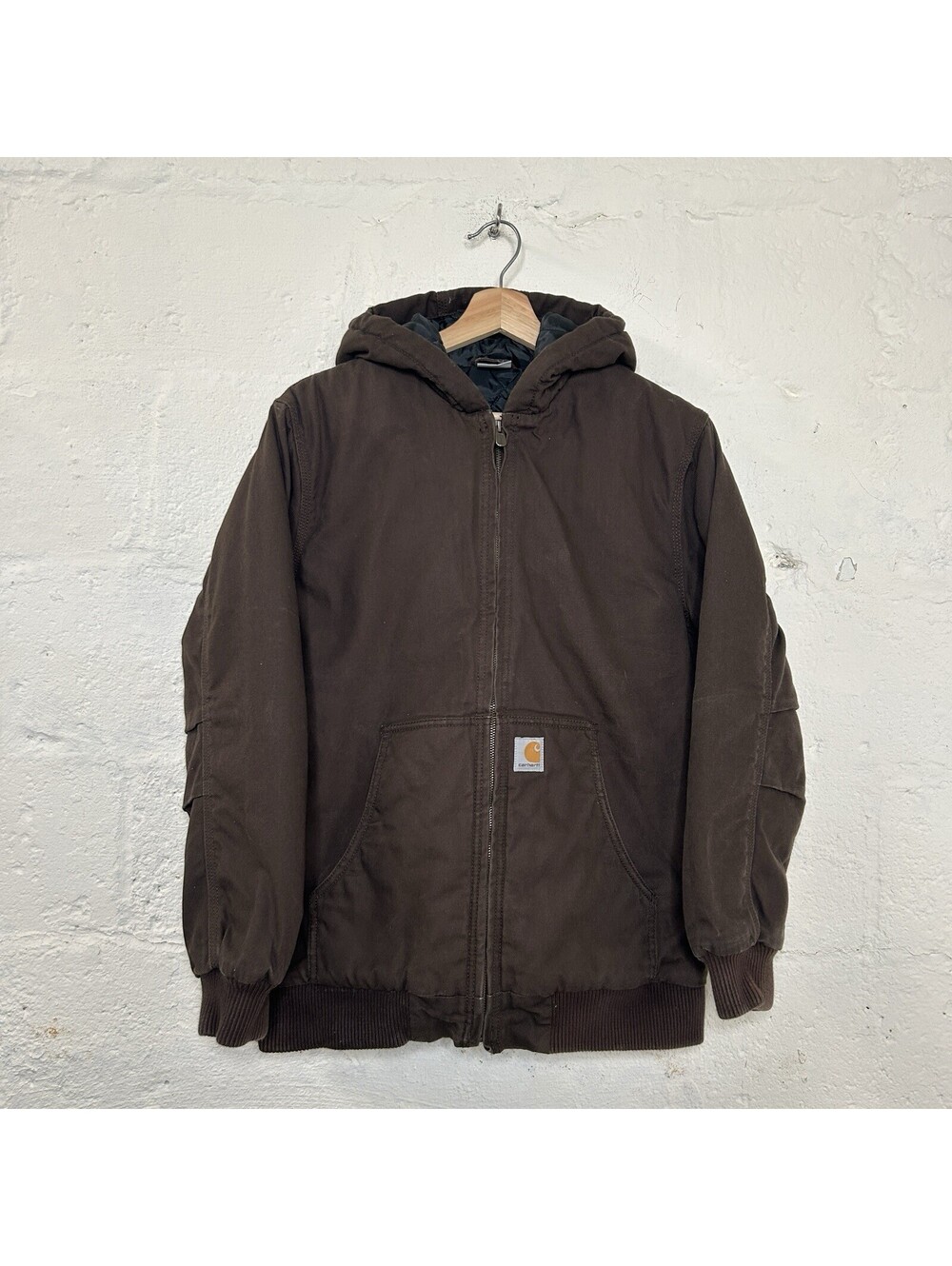Vintage Carhartt Hooded Active Jacket “Dark Brown” J130